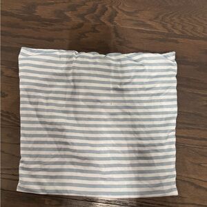Blue and White Striped Pillow Cover